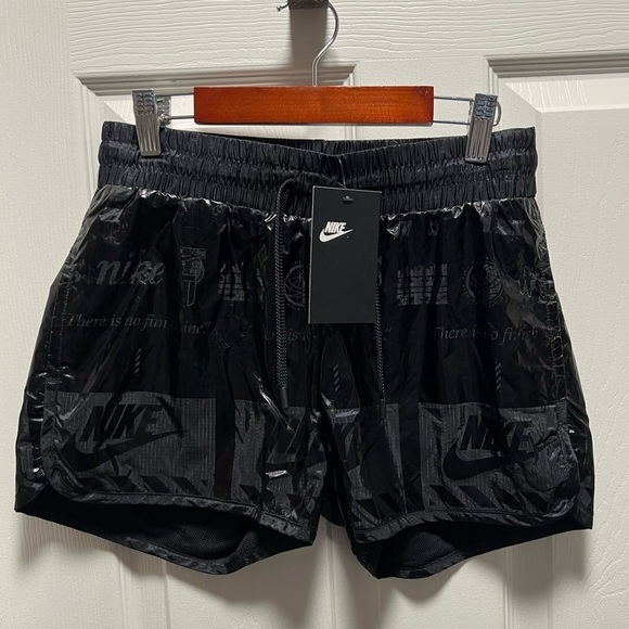 NEW Nike | Metallic Shine Print‎ Women's Shorts Black aa6647-010 Sz XS - Picture 1 of 7